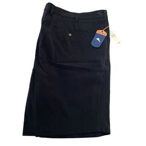 NWT Tommy Bahama Black‎ Pleated St. Thomas Silk Blend Shorts Men's 50R $118